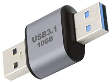 chenyang Adattatore USB 3.1 Gen 2, da USB maschio a USB maschio, 10 Gbps, trasferimento dati 5 V3 A, ricarica rapida, in lega di alluminio, adattatore convertitore per cuffie/disco/telefono