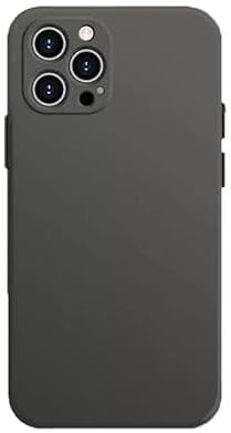 ZCSK iPhone 12 Pro Max Liquid Silicone Gel Slim 6.7-Inch TPU Case with Camera Lens Protector Shock Proof Rubber Anti Scratch Resistant Bumper Protection Cover Design for iPhone 12 Pro Max (BLACK)