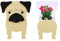 kyaoayo Übertopf mit niedlichem Hund，Haustier Hund Blumentopf， Pflanzen Aufbewahrungsbehälter In Tierform ，Für Indoor Outdoor Garten Dekorationen (Mops)