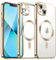 JETech Soft Clear Case for iPhone 13 6.1-Inch, Camera Lens Full Protection, Compatible with MagSafe Wireless Charging, Shockproof Electroplated TPU Phone Cover (Gold)