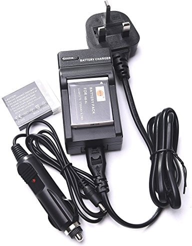 DSTE 2x NB-6L Rechargeable Li-ion Battery + DC23U Travel and Car Charger Compatible for Canon PowerShot SX240 HS, SX260 HS, SX270 HS, SD4000 IS SLR Camera as NB6L CB-2LY