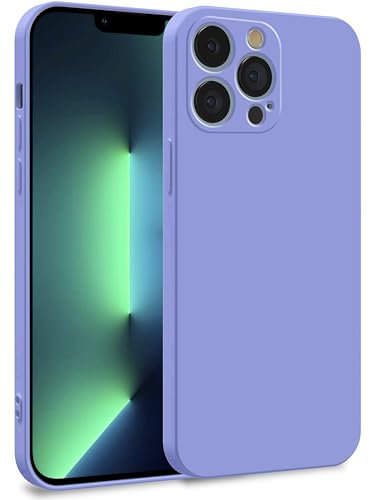 MyGadget Cover per iPhone 13 Pro - Custodia in Silicone Morbido a Doppio Strato – Case con Protezione Fotocamera & Fodera Interna Antigraffio - Lilla