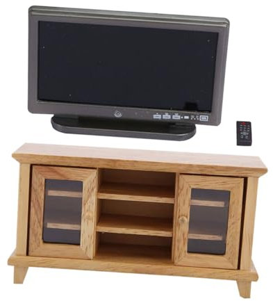 BESTonZON 1satz Mini Möbel Für Maßstab Tv Schrank Holzkommode Dekoration Für Mini Haus Spielzeug Zubehör Für Schlafzimmer