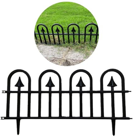 Lot de 5 panneaux décoratifs noirs antirouille pour gazon, pelouse, fleurs, jardin extérieur