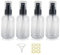 Apstaqeoo 4Pcs 80Ml Travel Bottles Plastic Sprayer Bottle Dispenser for Toiletries, Empty Refillable Pump Bottle TSA Approved Travel Container with Funnel & Labels for Liquid Cosmetic (Clear)
