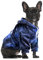 Eyein Hoodie für Kleine, Mittlere und Große Hunde - Warmer Flanell Kapuzenpulli Mit Taschen und Leine Portal - Weiche Hundebekleidung für Frühling, Herbst, Winter - Blau-Grau Tie Dye, XL