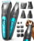 oneisall Dog Clippers & Paw Trimmer 4 in 1 Grooming Kit, Dog Grooming Clippers with LED Light for Full-Body Grooming, Cordless Silent Pet Shaver for Dogs Cats