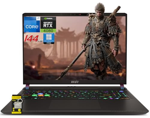 MSI Vector GP68 HX Gaming Laptop 16 WUXGA IPS 144Hz Intel 14-core i7-13700H (Beats i9-12900H) 32GB RAM 2TB SSD GeForce RTX 4080 12GB RGB Backlit Thunderbolt USB-C Nahimic Win11Pro w/ICP Accessory