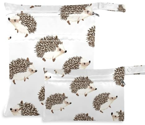 EtherSpher Bolsas blancas con cremallera para pañales, paquete de 2 bolsas de pañales con asas para piscina, baño