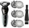 Paquete de 3 cabezales de repuesto para afeitadora Philips Series 1000, 2000, 3000, 5000, cuchillas de repuesto de acero inoxidable con cepillo de limpieza, cabezal de corte de afeitadora eléctrica