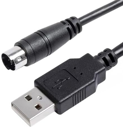 USB to Mini-Din 7 Pin Male Serial Cable for IK Multimedia iRig Series iRig HD HD-A Keys I/O 25/49 MIDI 2 Pro Pro Duo Pro I/O Stream, 5.9ft/1.8m