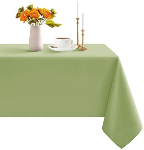 Romanstile Tischdecke Draußen Wetterfest 240x140 grün abwaschbar wasserabweisend Outdoor groß Tischtuch Table Cloth Tischwäsche für Frühling, Sommer, Ostern, Geburtstag, Party, Hochzeit, Gartentisch