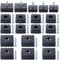 Swpeet 80 almohadillas cuadradas negras de 22 mm y 30 mm con tornillos, patas antideslizantes de goma resistente para muebles de mesa, escritorio, silla y sofá para proteger