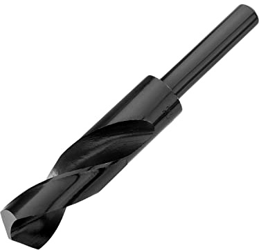 Utoolmart 23 mm reduzierter Schaftbohrer HSS 6542 Schwarzoxid mit 1/2 Zoll geradem Schaft, 1 Stück