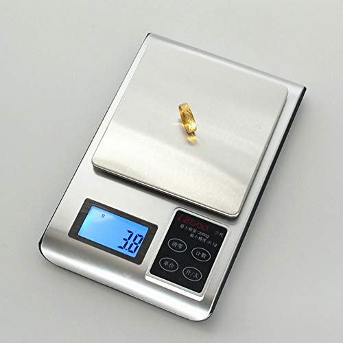 JRPB Digital Kitchen Scale Multifunctional Food Scales Pocket Scale and LCD High-Definition Display Large Scale Surface Stainless Steel Design Accuracy 3Kg / 0.1G and 2Kg / 0.1G and 500G / 0.01G