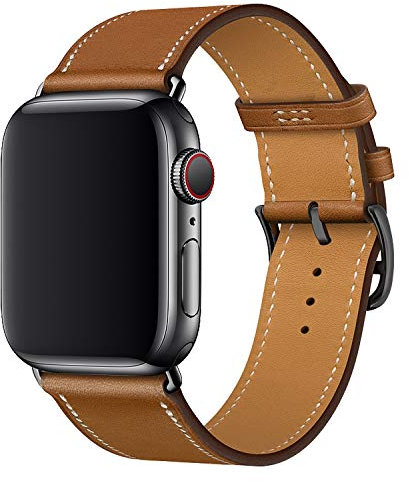 XCool Compatibile con Cinturino Apple Watch 38 mm 40 mm 41 mm, Pelle Giallo Cinturino di ricambio per iwatch Serie 8 Serie 7 Se Series 6 Series 5 Series 4 Series 3