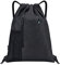 LIVACASA Mochilas de Cuerdas Mujer Hombre Toma USB para Auriculares con Bolsillos Mallas para Botellas Tela Oxford Bolsa de Cuerdas Mochilas Impermeables para Yoga Gimnasio Deportes Negro-Negro