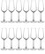 Set of 12 Crystal Glass Champagne Flutes 230ml - Cristallin Crystal Glass - 21.5cm (H) x 4cm (Rim Diameter) Dishwasher Safe