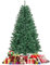 GYMAX 180 cm künstlicher Weihnachtsbaum, Tannenbaum, Kunstbaum mit 1355 PVC-Astspitzen & klappbare Metallständer, Christbaum für Zuhause, Büro & Geschäfte, Grün