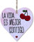CARISPIBET La Vida es Mejor contigo Carteles Decorativos romanticos y Hermosos Placas Decorativas de Pared 12 x 12 cm