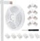 VIPMOON 32.8ft 4 Pin RGB Extension Cable Wire Cord, 10Pcs 4 Pin LED Strip Connectors for 10mm Wide Waterproof or Non-Waterproof 5050 3528 LED RGB Strip Light