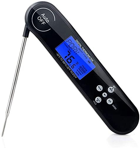 NCRD Termometro a base di carne per cottura digitale Istantaneo Leggi il termometro da cucina con retroilluminazione LCD. per grigliare/BBQ/Cottura/caramelle/liquidi/olio