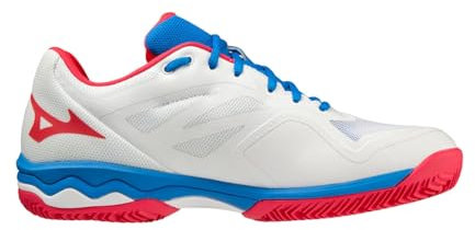 Mizuno Wave Exceed Light Padel, Scarpe da Paddle Uomo, White Operared Peace Blue, 44.5 EU