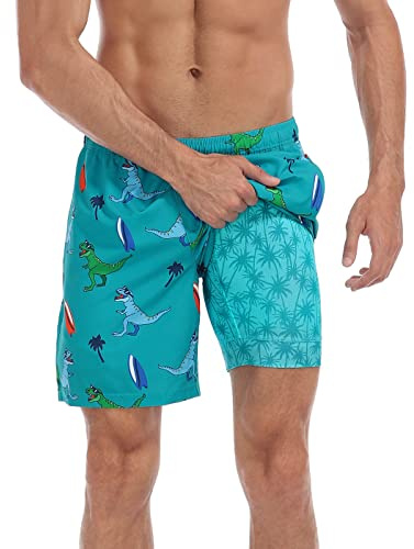 LRD Herren-Badehose mit Kompressionsfutter, 17,8 cm Schrittlänge, schnell trocknende Badeshorts