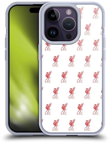 Head Case Designs Offizielle Liverpool Football Club Weiss Wappen & Liverbird Muster 1 Gelhülle [Militärischer Schutzgrad] Kompatibel Mit Apple iPhone 14 Pro Und Kompatibel Mit MagSafe