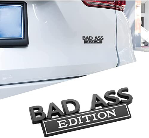 Personalisierte Metallaufkleber, Auto 3D-Autoaufkleber, Selbstklebende Auto-Emblem-Autoaufkleber, Geeignet für Autoinnen- und Außendekoration oder Metall-, Glasoberflächen (Schwarz Weiß)
