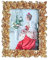 MOMLKFDAY Vintage 3.5x5 Picture Frame - Rose Gold Flower Leaf with Glass Front - Antique Style for Tabletop or Wall Hanging