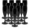 DOJA Barcelona | Flute Champagne Plastique 160 ml | Pack 12 | Coupe Champagne Plastique | 195X68X2mm | Polycarbonate Noir Dur | Verre Plastique Reutilisable | pour Vaisselle et Arts de la Table, Vin