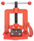 Bench Pipe Vice, Heavy Duty Yoke Hinged Clamp Threader Strong toug hness Cutting Edge Plumber Tool for Holding Pipe