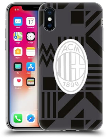 Head Case Designs Offizielle AC Milan Kit Vor Dem Spiel 2022/23 Soft Gel Handyhülle Hülle kompatibel mit Apple iPhone X/iPhone XS