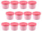 12Pcs Ice Cream Containers 100g Freezer Storage Tubs with Lids Reusable Small Ice Cream Tubs Silicone Freezer Food Storage Containers for Home Kitchen (Pink)