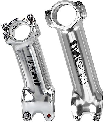 QmeNa MTB Vorbau 1 Stück Silber MTB Power 17 Grad Fahrradlenker Vorbau 25,4/31,8 mm MTB Fahrradtisch Ersatzteile for Fahrrad 60–130 mm Lenkeranstieg Vorbau Fahrrad (Color : 25.4x70mm 17 stem)