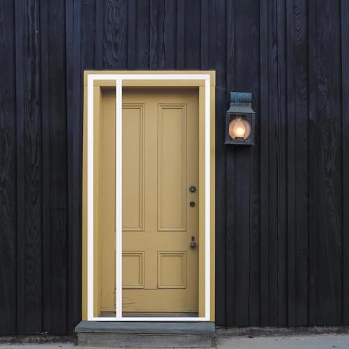 120x210cm, Blanche, Porte Moustiquaire Aimantée Réversible, Ouverture Latérale Gauche Ou Droite, Maille Ultra Fine, Fermeture Automatique, Maintient L'air Frais, Pour Enfants Et Animaux De Compagnie