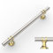Amerdeco 10 Pack Brushed Satin Nickel and Gold Cabinet Pulls 6.3 Inch(160MM) Hole Centers Kitchen Cabinet Handles Cabinets Hardware Drawer Pulls AM002