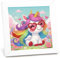 Einhorn Diamond Painting Kinder Mit Rahmen, Diamant Painting Bilder Einhorns, Tiere Diamond Painting Kinder ab 4-6-8 Jahre, Diamant Arts Craft für Home Wand Decor(17,5x17,5cm)
