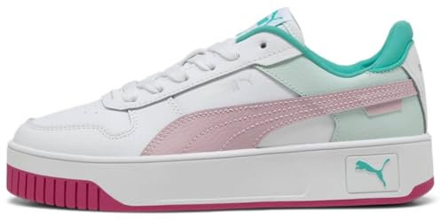 PUMA Carina Street JR Sneaker, White-Rose Mauve-Aquatic, 36 EU