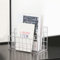 LIKEUDO Porte-revues de Bureau Organisateur, Porte-revues Accessoire Bureau en Métal Argenté