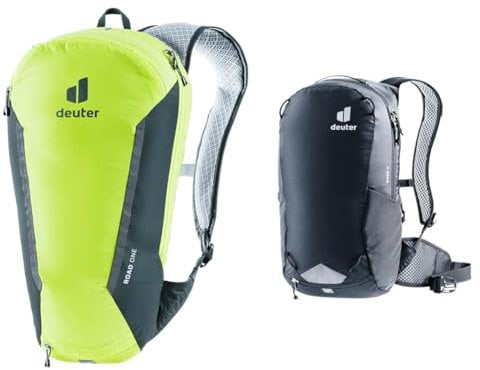 deuter Road One Rennrad Rucksack (5 L), Citrus-graphite & Race 8 Fahrradrucksack