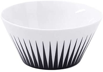 PUJIANA Bol en céramique, bol à céréales noir et blanc, bol à riz en céramique, bol en céramique allant au micro-ondes, for manger et cuisiner,