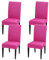 Tielag Lot de 4 housses de chaise pour chaises de salle à manger, amovibles et lavables, pour chambre, hôtel, cuisine, fête de mariage, rose