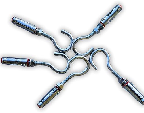 ABAZO Satz Schwerlastanker Schwerlastdübel Keilanker Anker weiß verzinkt Deckenhaken verschiedene Größen (2, M8X50mm)