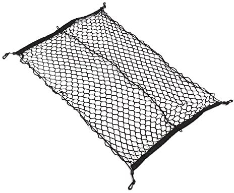 WANGZEYU GepäCknetz Auto Kofferraum 100 x 70 cm, schwarzes Nylon, Kofferraumnetz, Gepäckaufbewahrung, Organizer, hinteres Hecknetz, Netztaschen, Gepäckhalter Kofferraumnetz GepäCknetz