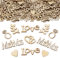ParPix 100 Stück Holz Konfetti Hochzeit Deko, Groß Streudeko Hochzeit 2-6cm, Confetti Tischdeko Hochzeit, Mr und Mrs Konfetti Holzherzen Deko Hochzeit, Hochzeitsdeko Tisch, Herz Hochzeitsdekoration