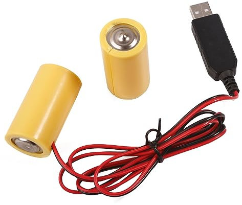 LR14 C Battery Eliminators USB Powered Cable Replace 2Pcs 1.5V C Size Battery for Led Lamps Electronics Toy
