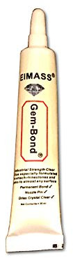 Gem-Bond® Rhinestone Clear Adhesive with Pin Nozzle - Dries Clear - Perfect for to Attach Crystals to Costumes, Leotards, Wedding Dresses, Good for Fabric, Leather, Glass, Plastic, Wood, Metal (30ml)