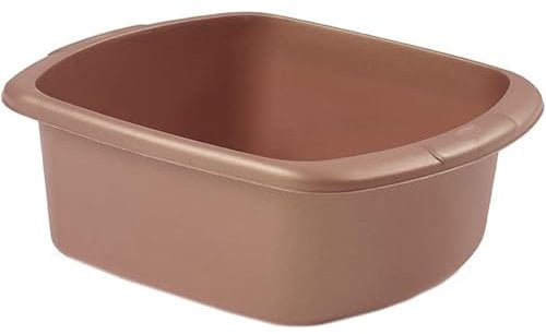 eMKay® Rose Gold Washing Up Bowl Large Rectangle | Stylish Plastic Sink Bowl for Kitchens | 9L Capacity | Protects Sink from Scratches & Stains | 38cm x 32cm x 13cm | Fits Standard Basins